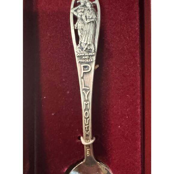 Vintage Bates & Klinke Sterling Silver Plymouth Mass. Spoon 4¼" New in Box - Picture 5 of 6